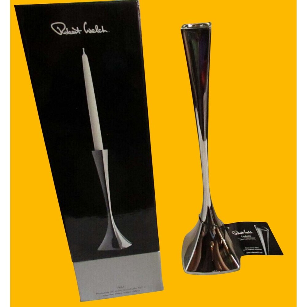 NIB NEW Robert Welch Vale Candlestick Stainless New In Box 300mm